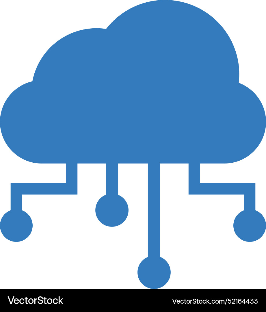 Cloud computing icon vector image