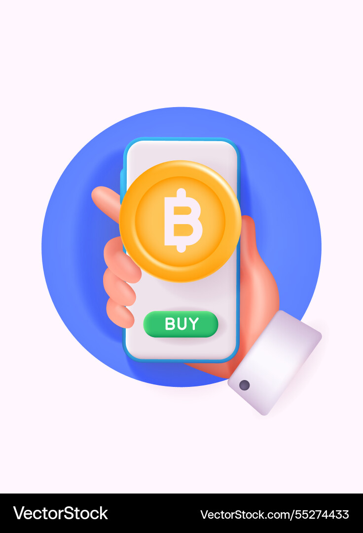 Cripto currency bitcoin crypto on mobilebitcoin Cripto currency bitcoin crypto on mobilebitcoin vector image