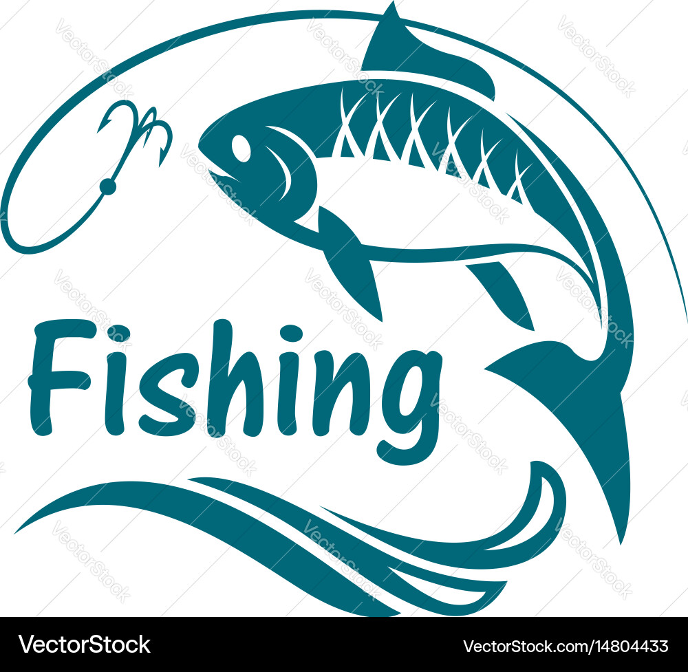 Fishing Sport Emblem Vector Image