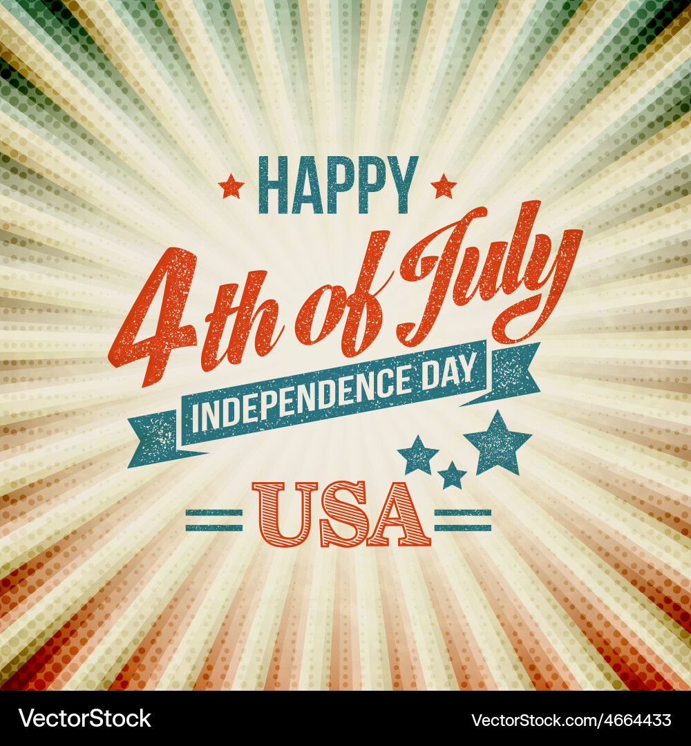 Fourth of July Celebration Card Vector Image