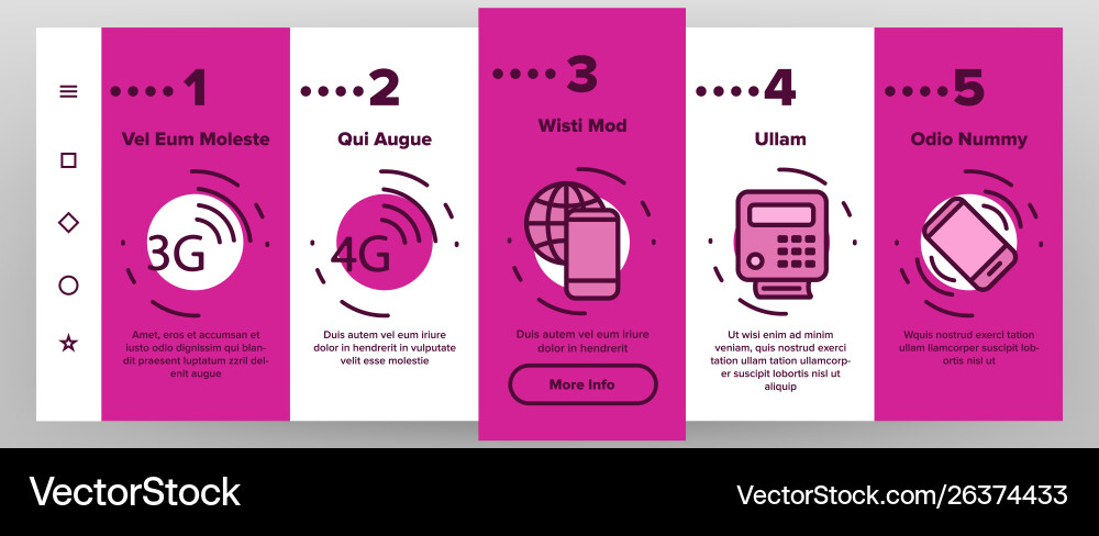 Global telephony system linear onboarding Global telephony system linear onboarding Vector Image
