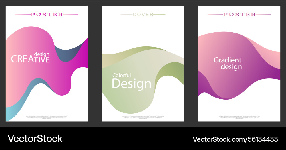 Gradient design template colorful banner vector image