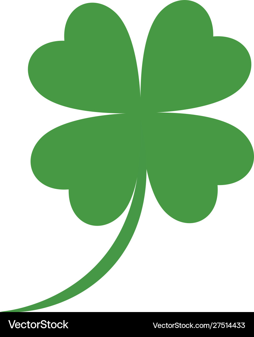 Green clover leaf logo template Vector Image