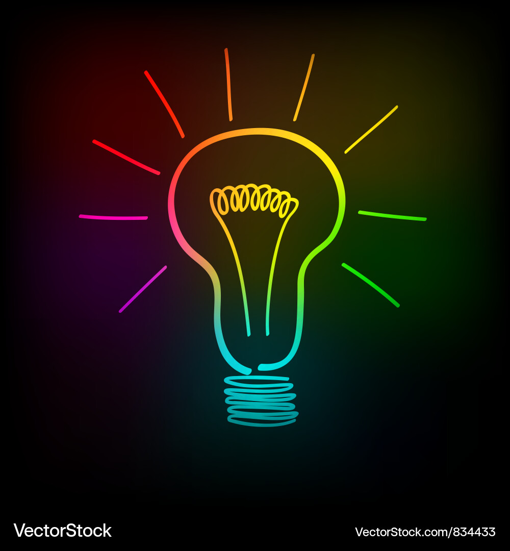 Light Bulb Icon Vector Image