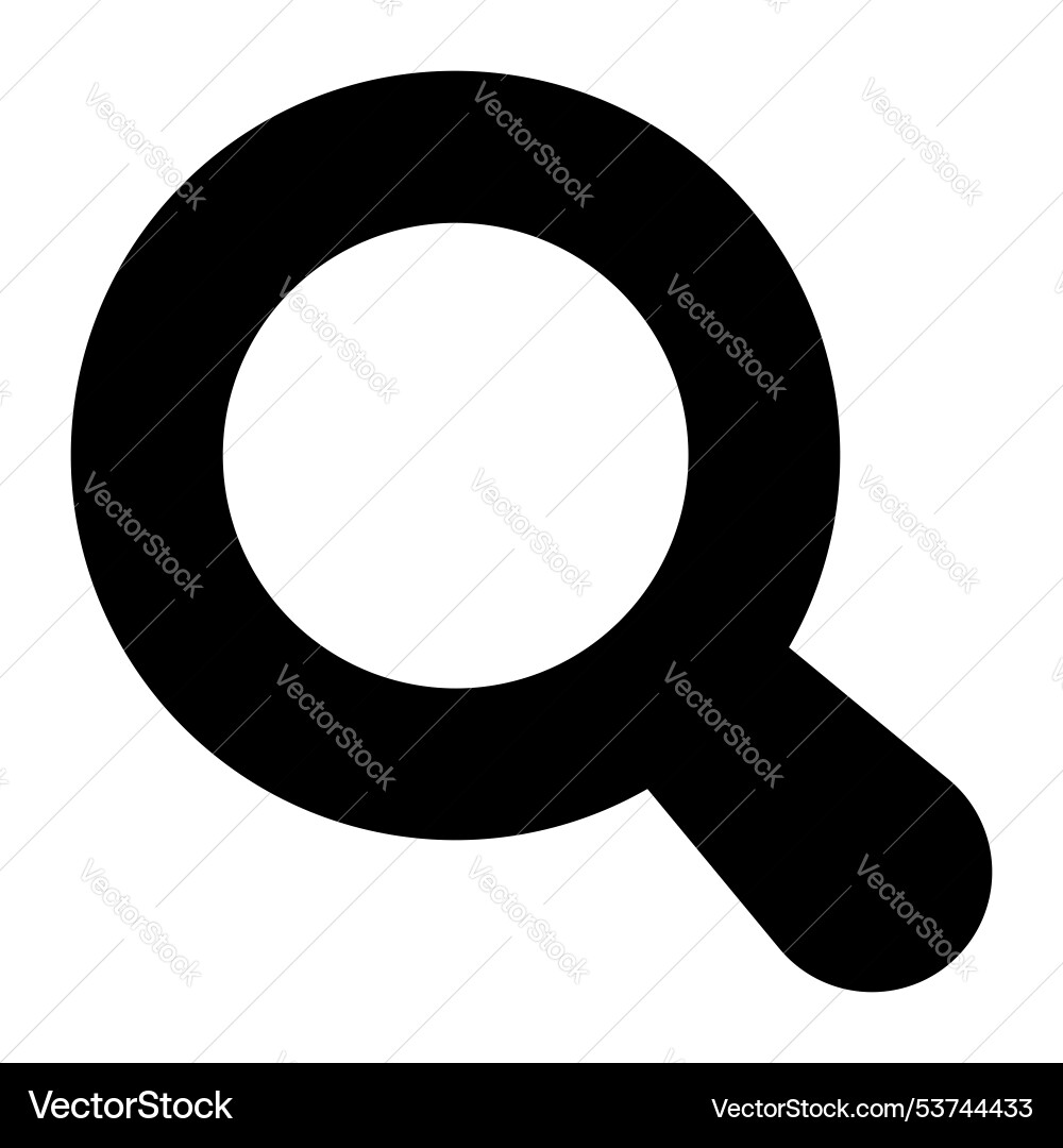 Magnifier icon design in solid style editable Vector Image