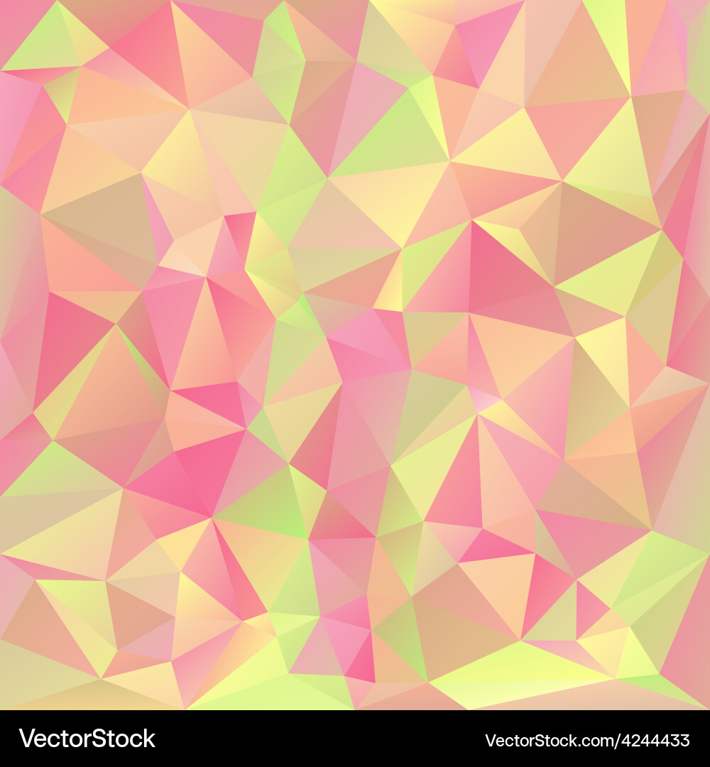 Pastel spring polygonal triangular pattern vector image
