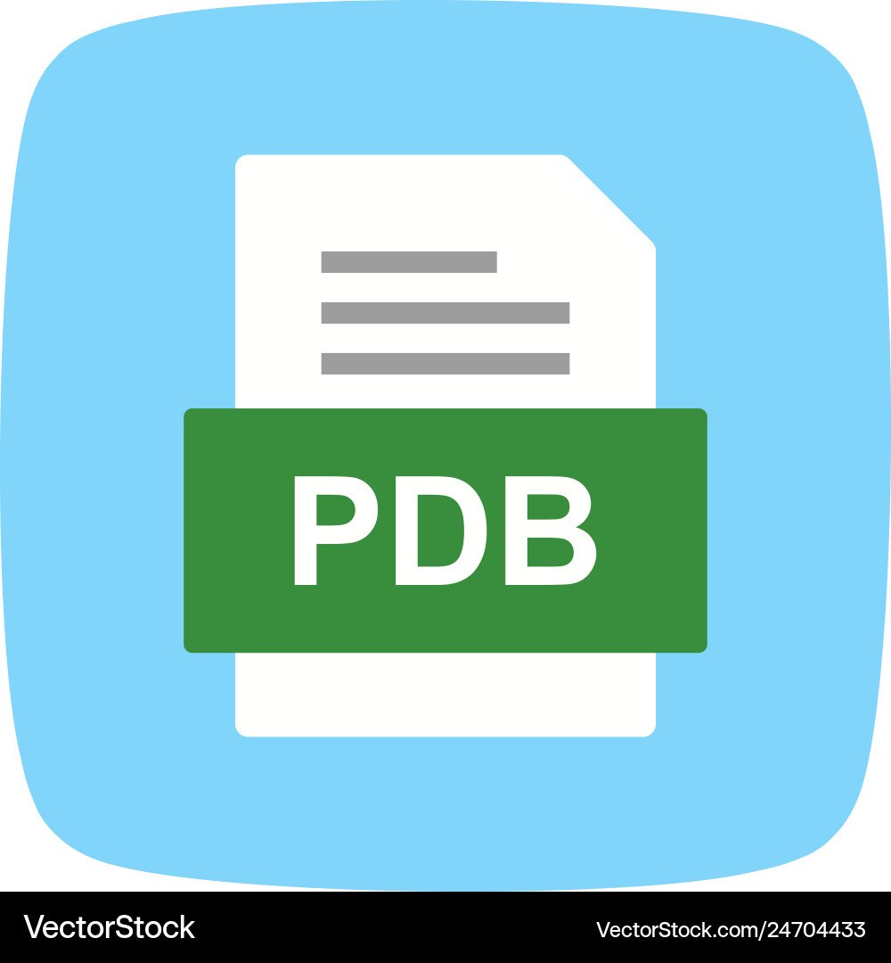 Pdb file document icon vector image