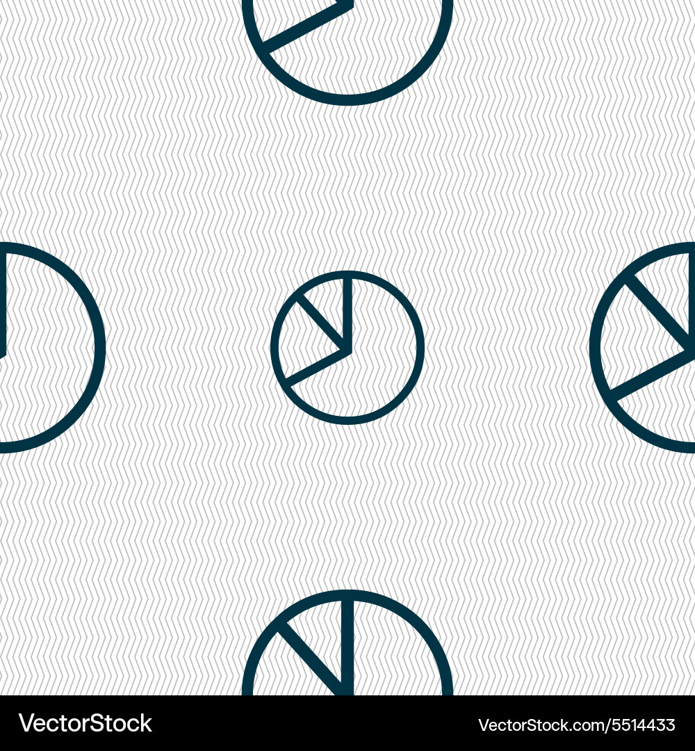 Pie chart graph icon sign seamless pattern Vector Image