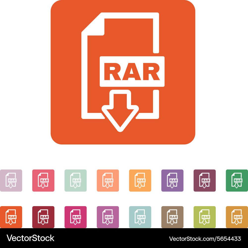 Rar file icon archive and compressed symbol vector image