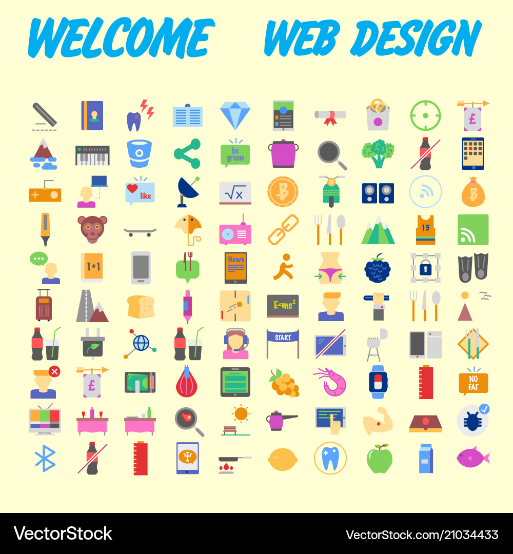 Set line icons in flat design with elements Set line icons in flat design with elements vector image