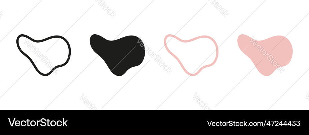 Smooth black and color form simple irregular Smooth black and color form simple irregular vector image