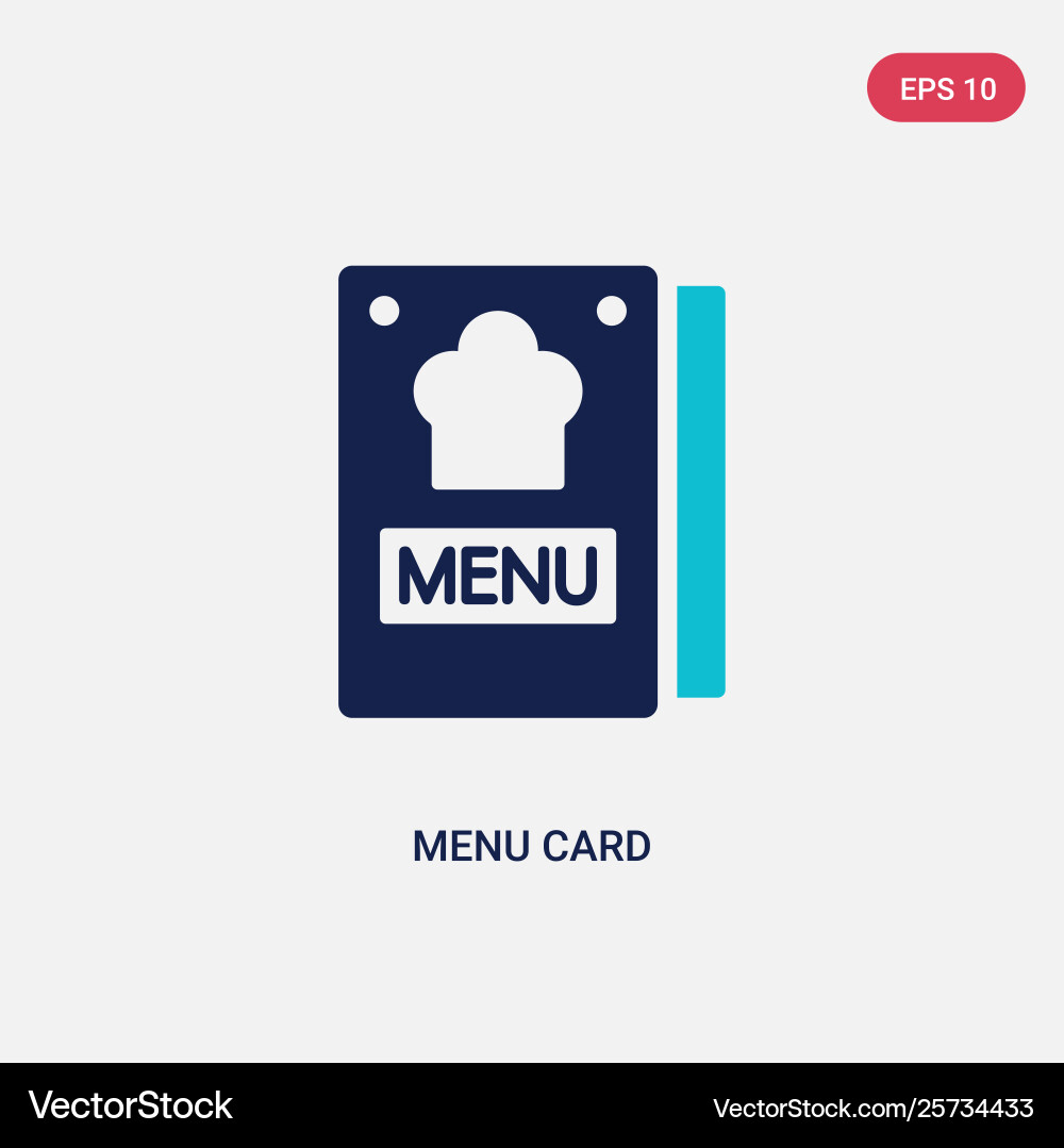 Two color menu card icon from bistro Two color menu card icon from bistro Vector Image