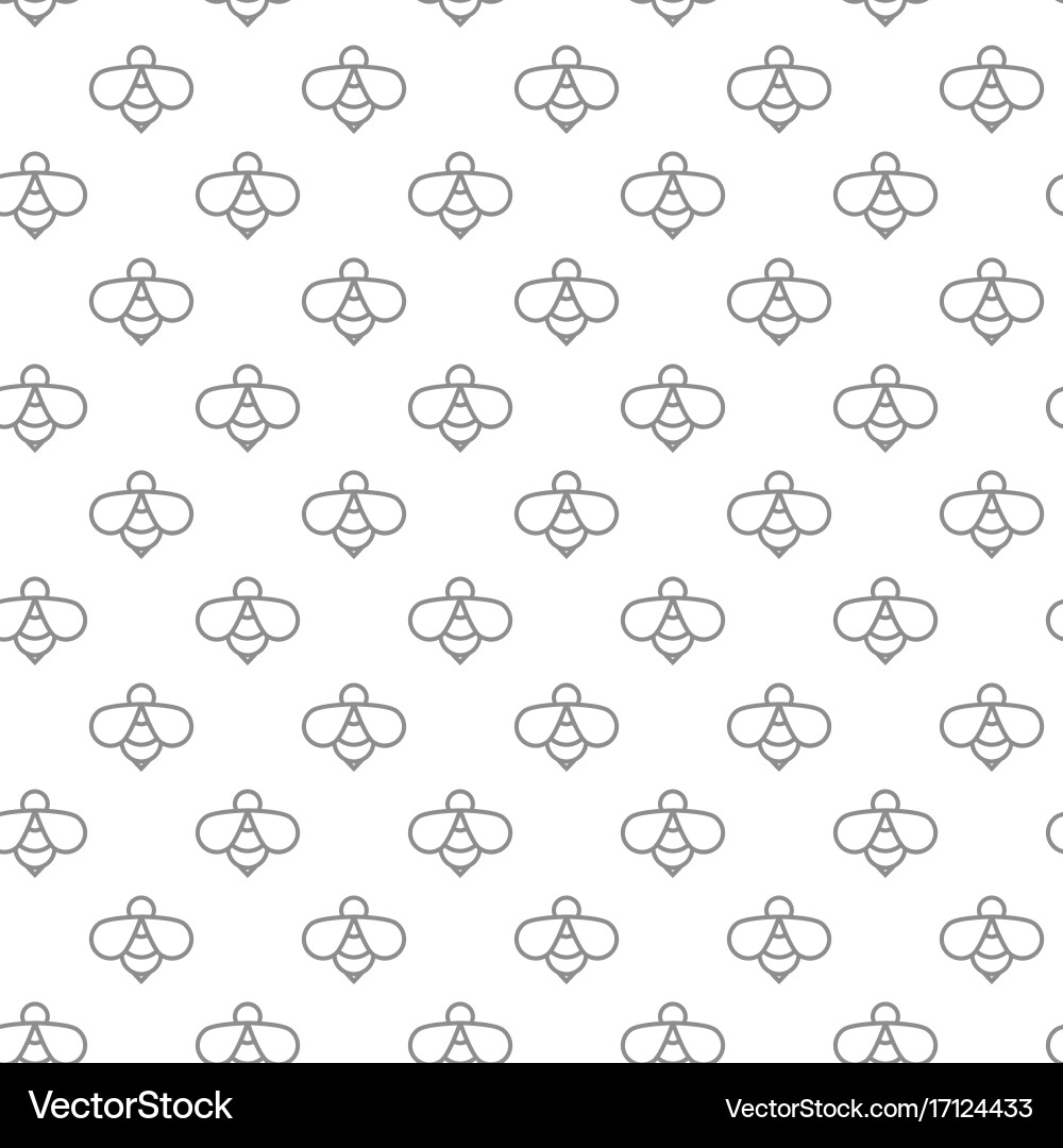Unique digital bees seamless pattern with various vector image