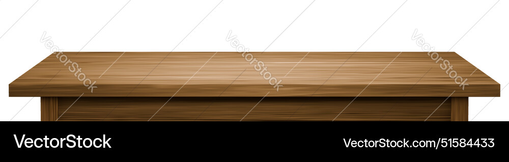 Wooden table template mock-up for product display Wooden table template mock-up for product display vector image