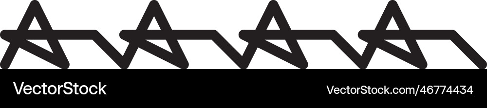 Border line geometric shape element horizontal Border line geometric shape element horizontal vector image