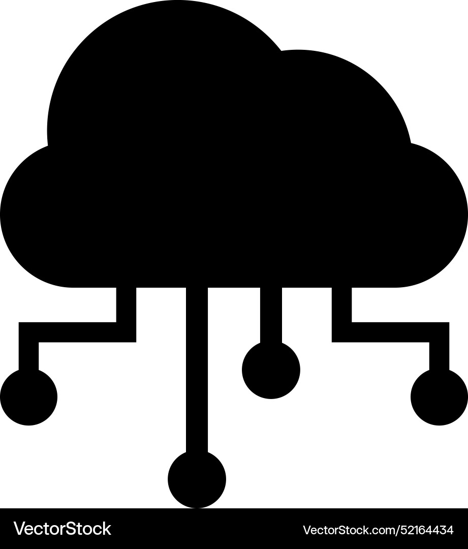 Cloud computing icon vector image