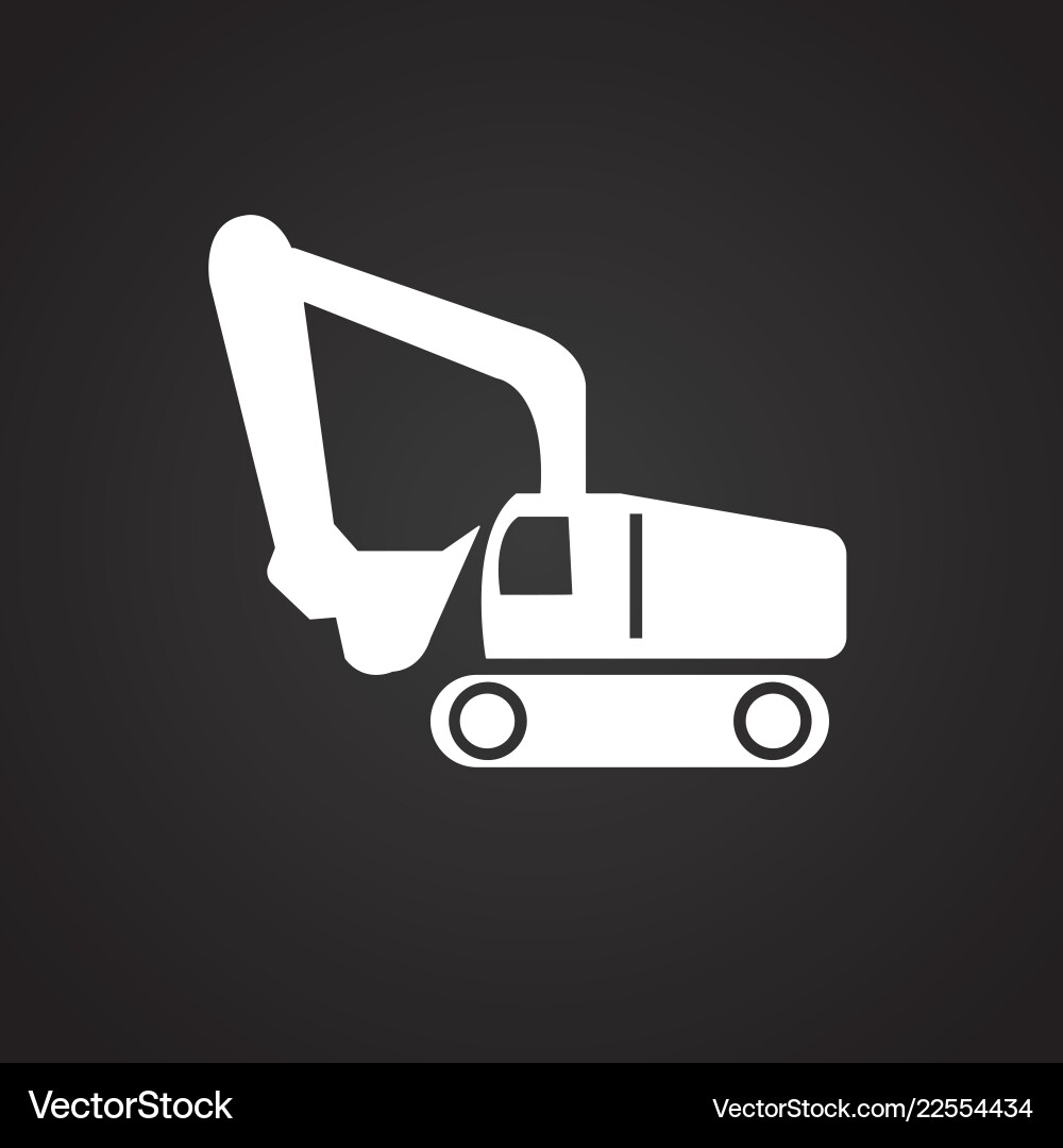 Construction truck on black background Construction truck on black background vector image