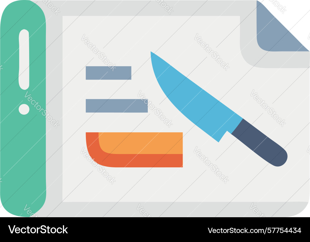 Data slicing and document breakdown with cleaver vector image