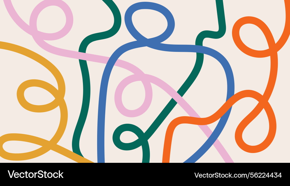 Fun abstract background with colorful bold lines Vector Image