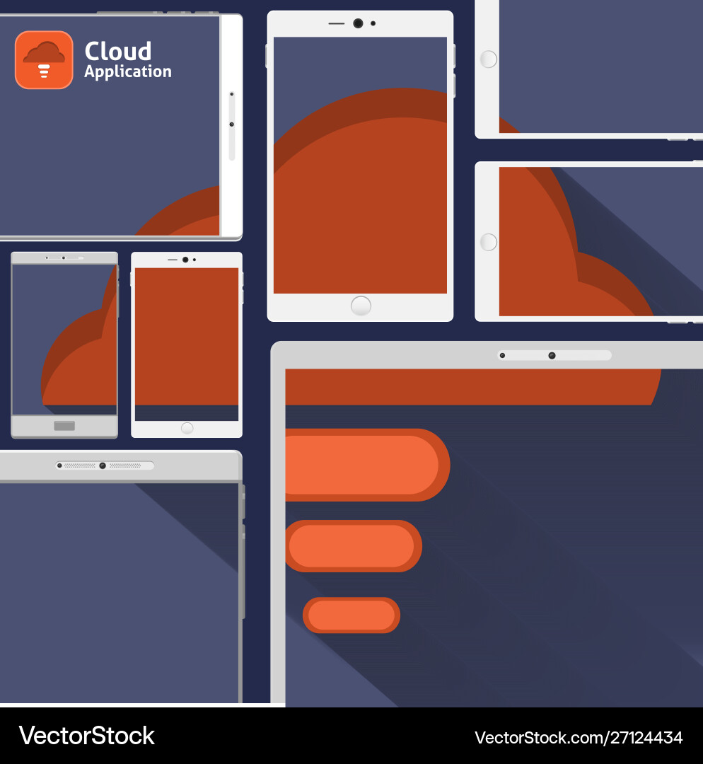 Hand click app Hand click app vector image