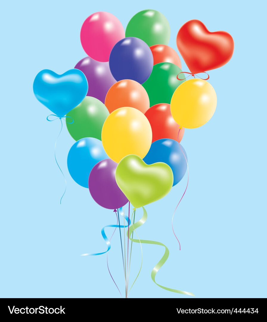 Helle Ballons Feier Vektorbild