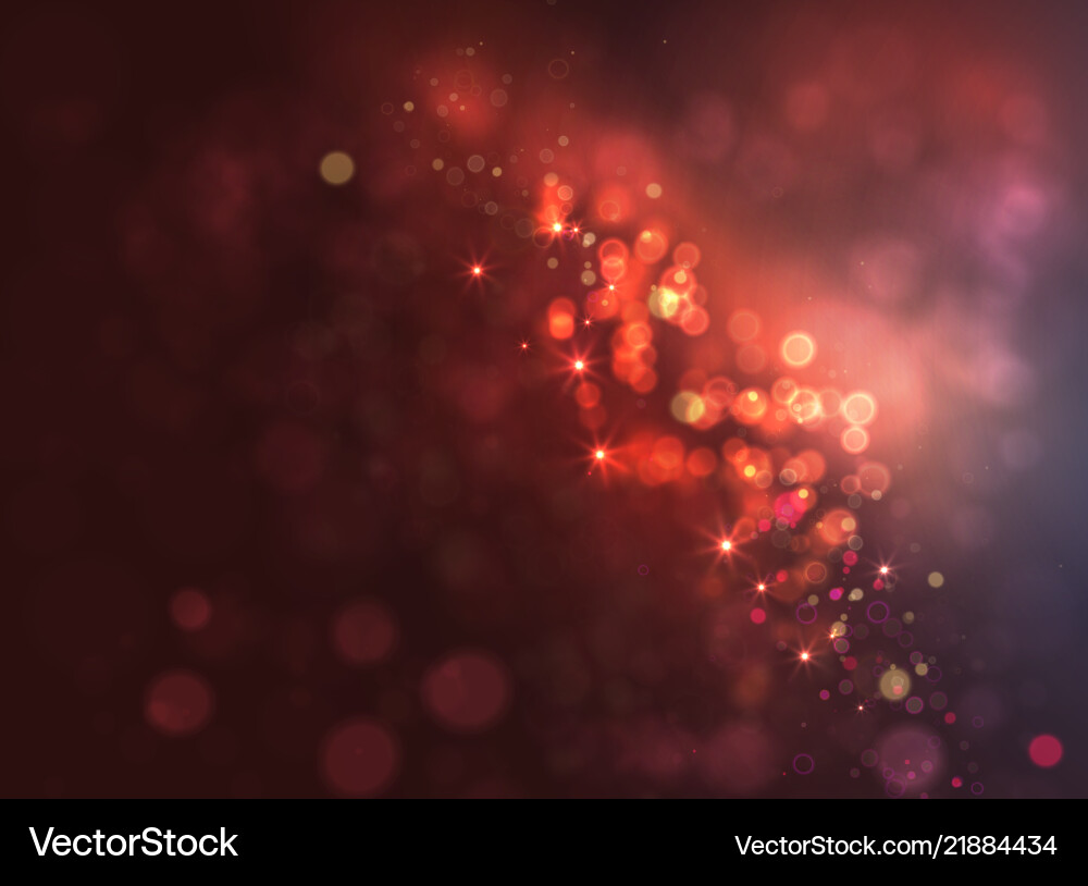 Magic dark background with bokeh and stars vector image