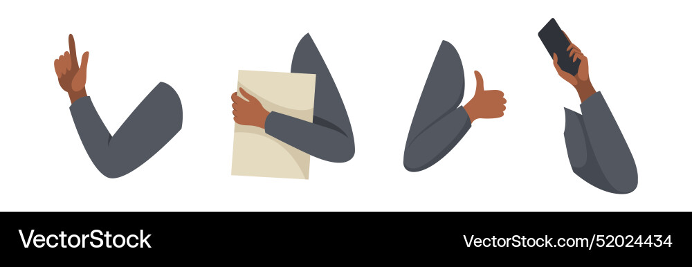 Office man character constructor with separated Office man character constructor with separated vector image