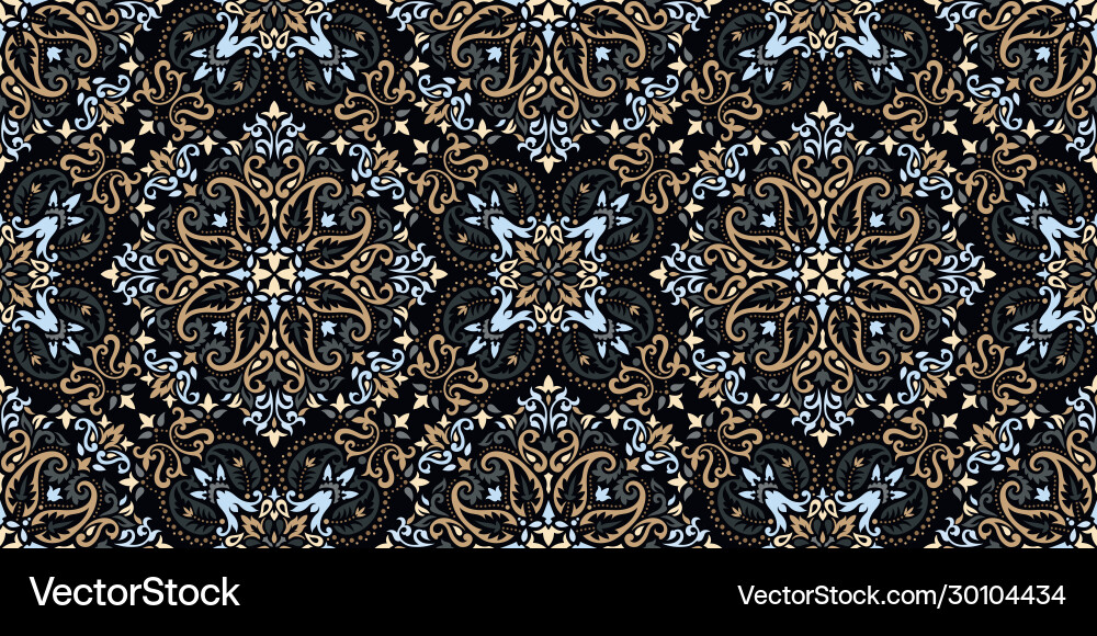 Rectangular seamless bandana print design Rectangular seamless bandana print design vector image