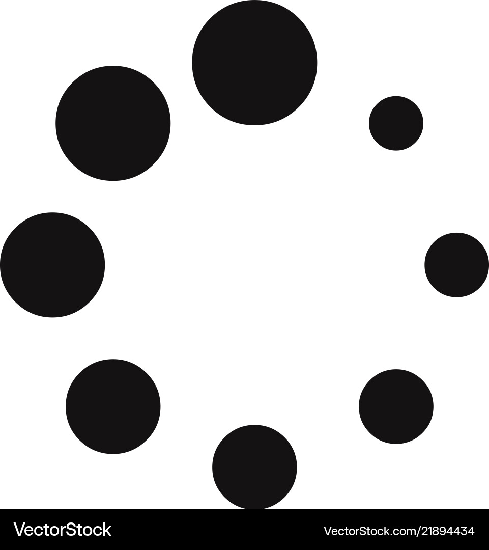 Rotating Dots Icon - Circular Spinner vector image