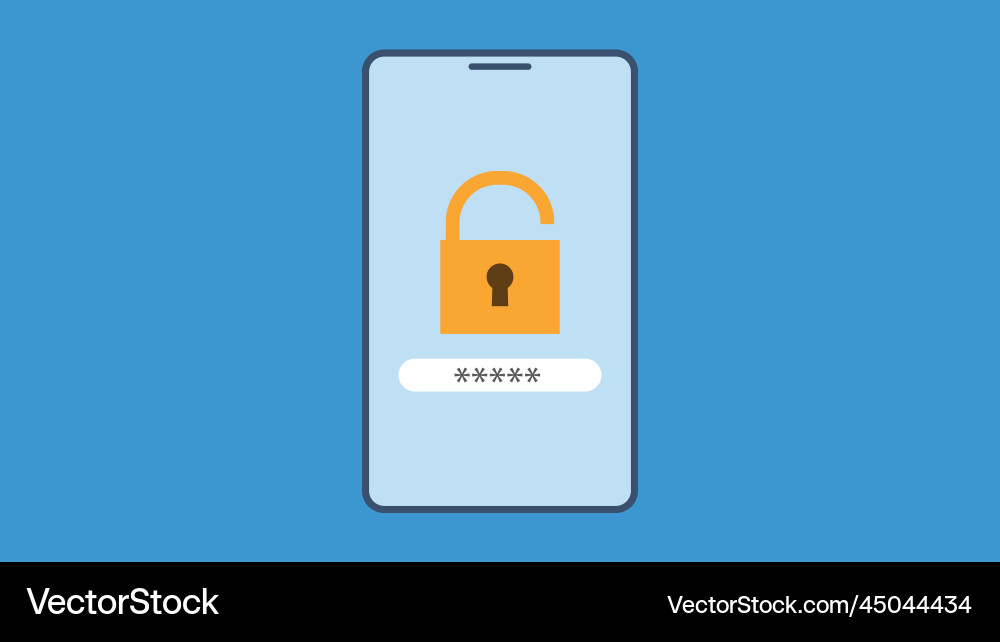 Smartphone Login Screen Vector Image