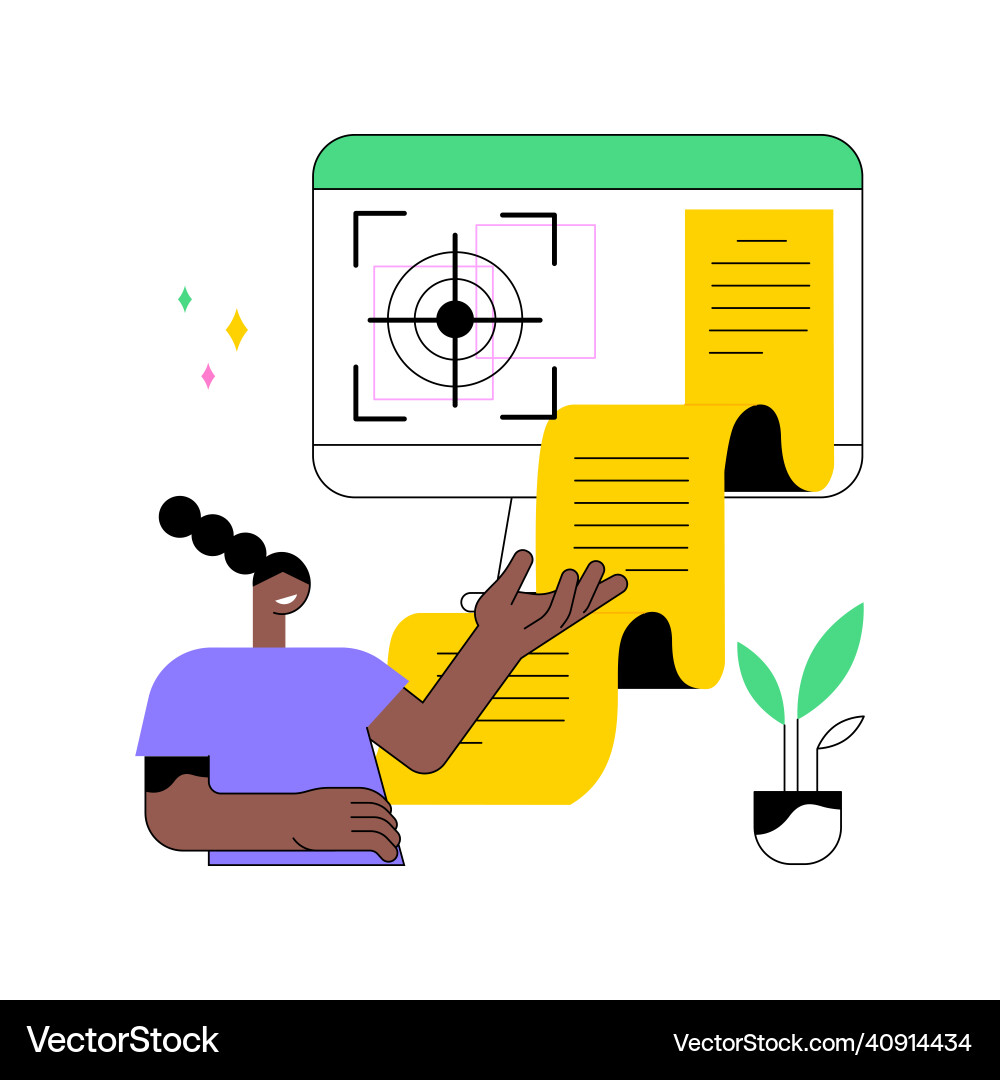 Vision and scope document abstract concept Vision and scope document abstract concept vector image