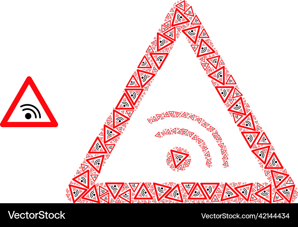 Wifi warning recursion composition Wifi warning recursion composition vector image