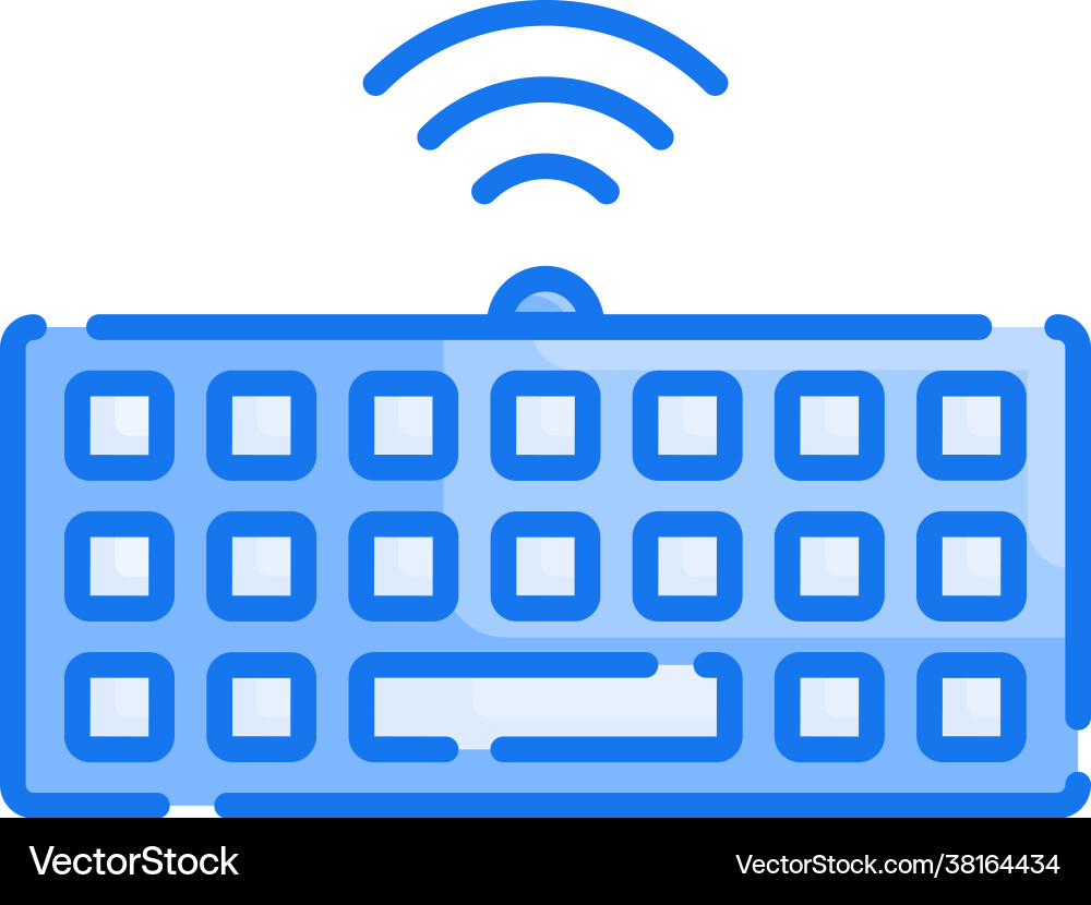 Wireless keyboard style Vector Image