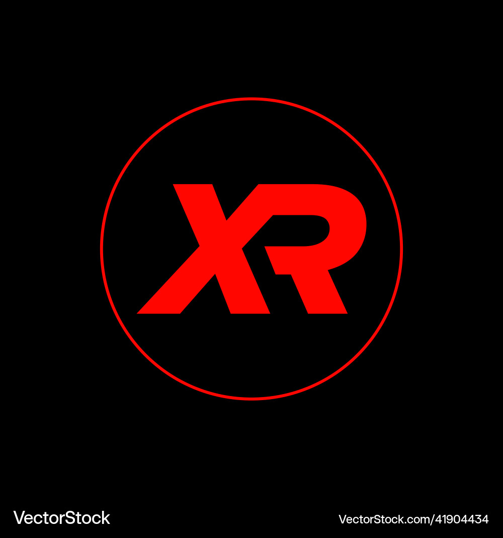 Xr company name initial letters monogram vector image