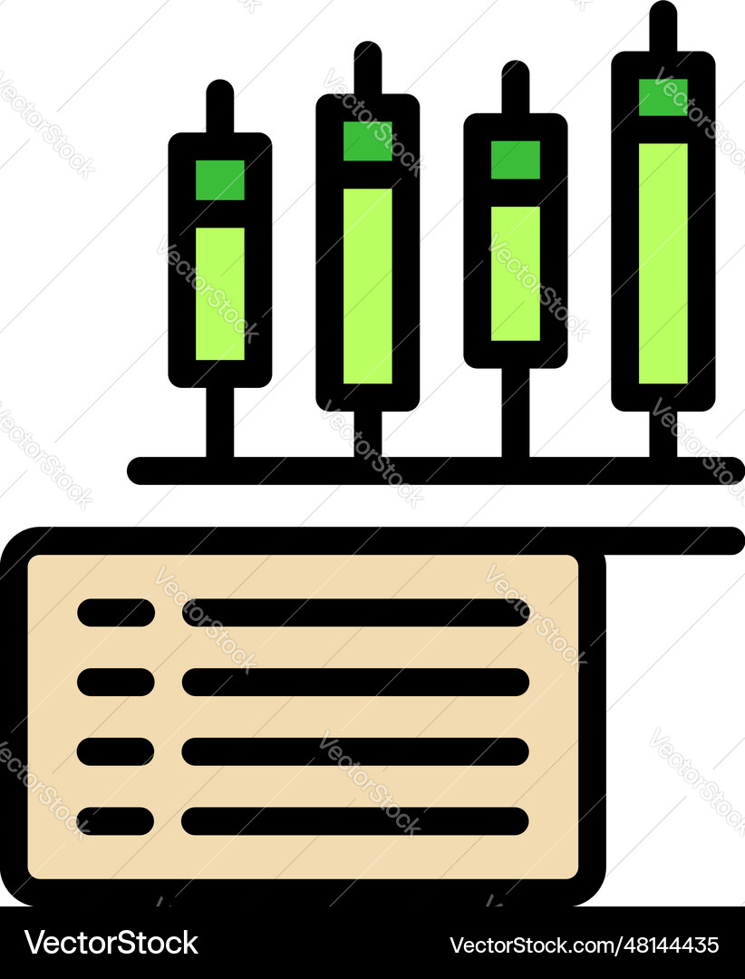 Analytics data icon flat Analytics data icon flat vector image