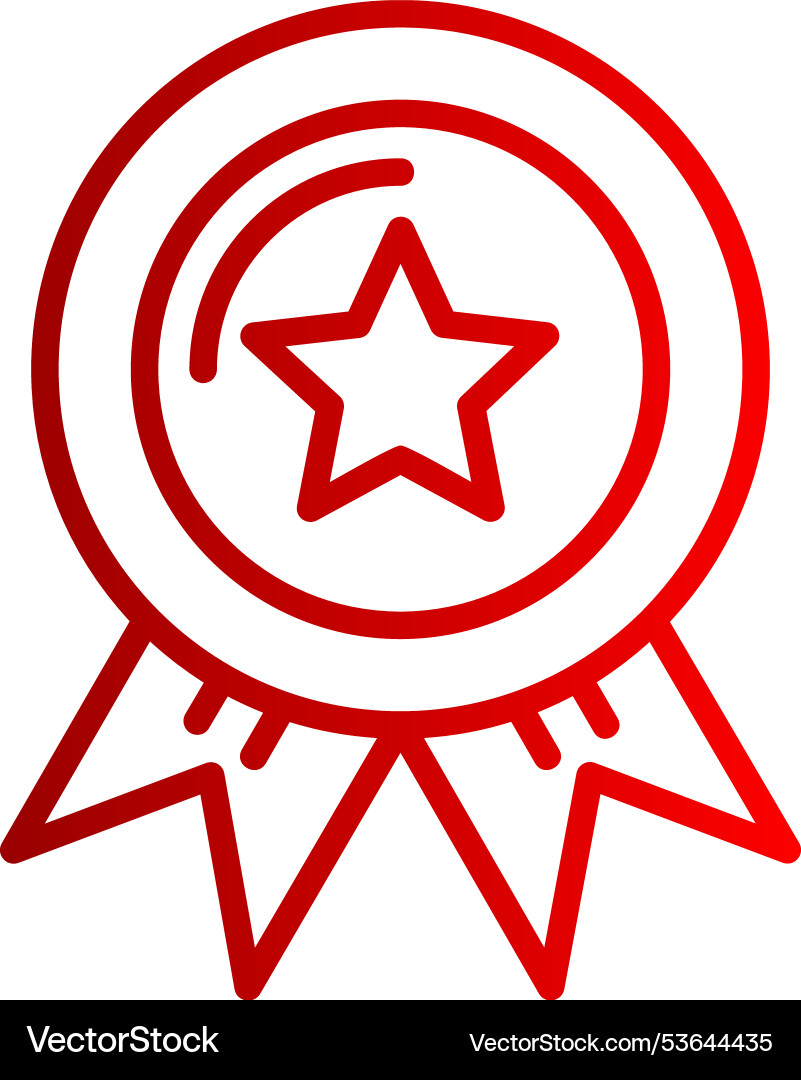 Badge line gradient icon Vector Image