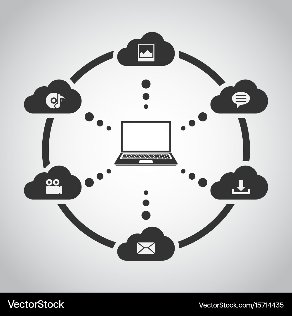 Cloud computing concept vector image