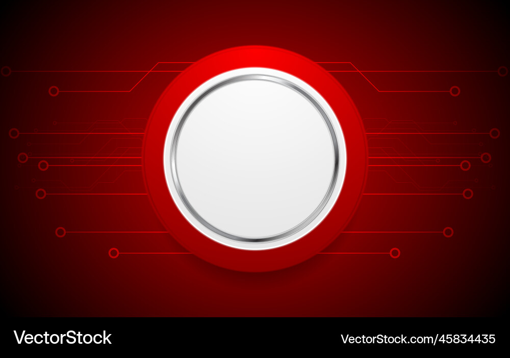 Dark red hi-tech background with circuit board Dark red hi-tech background with circuit board vector image