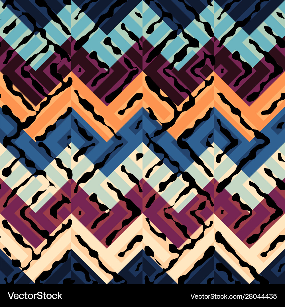 Diagonal Chevron Geometric Pattern Vector Image