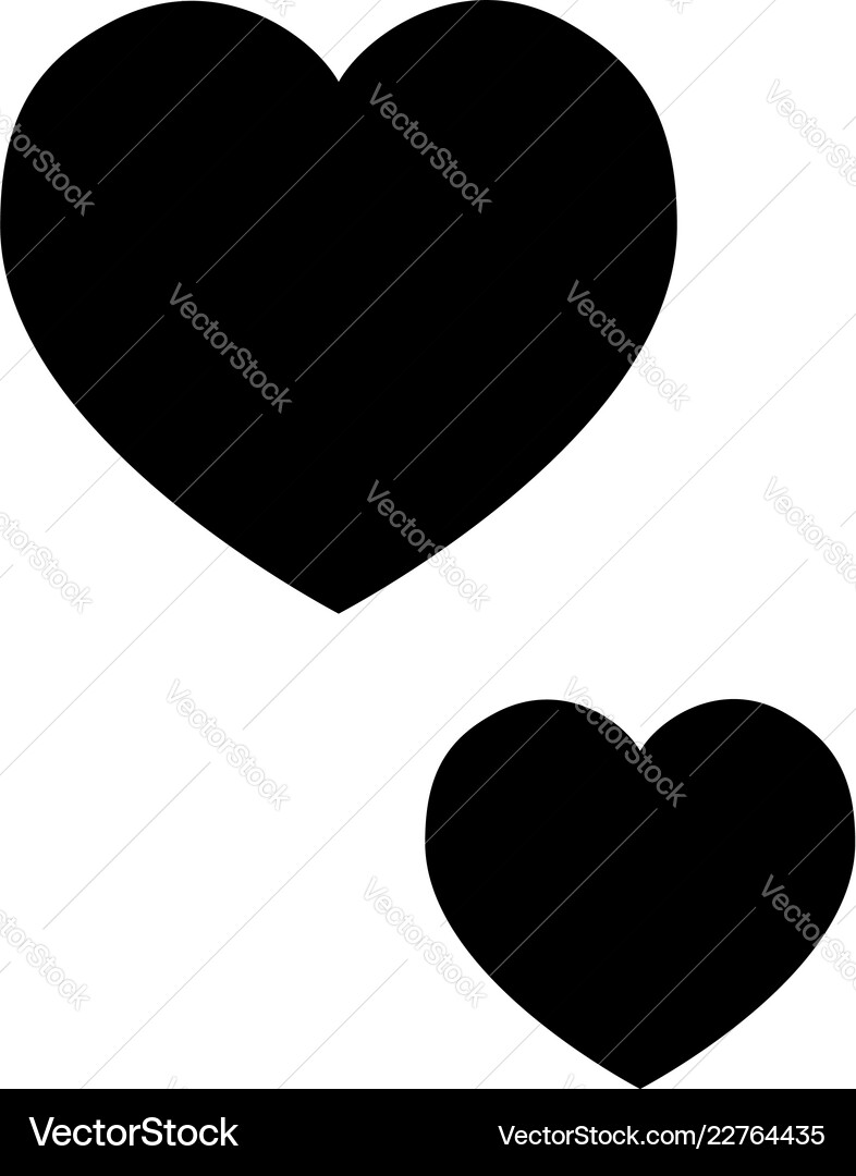 Heart shape icon simple style Heart shape icon simple style vector image