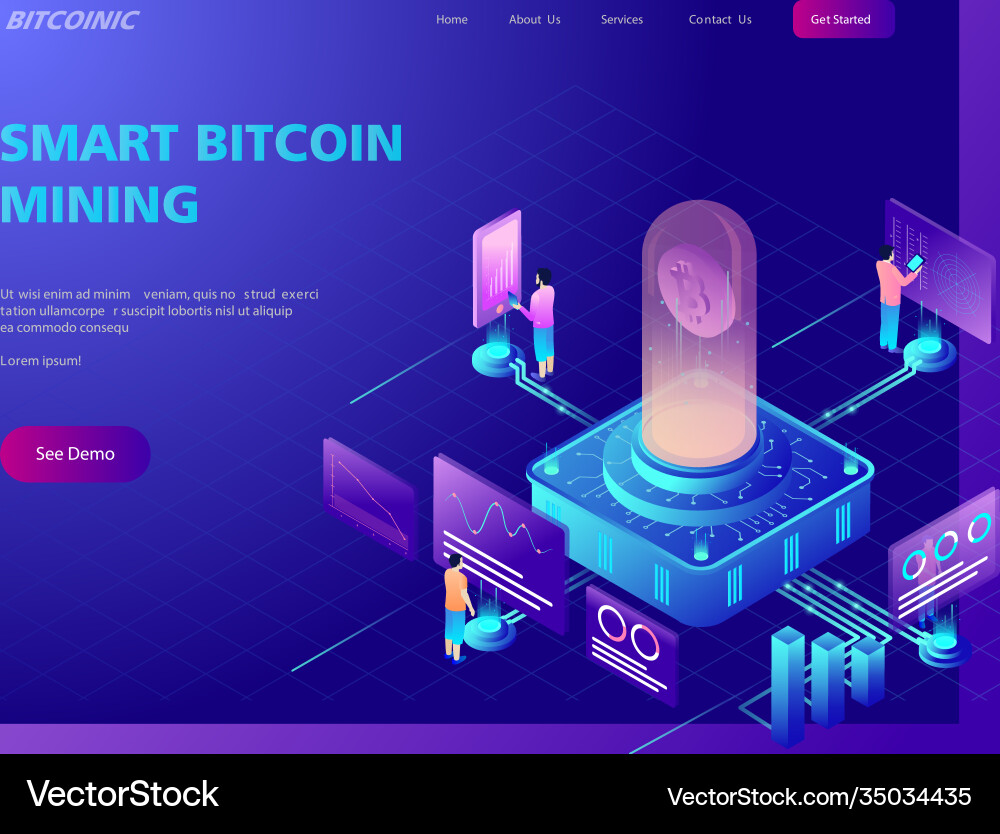 Landing page template with gradient modern webpage Landing page template with gradient modern webpage vector image