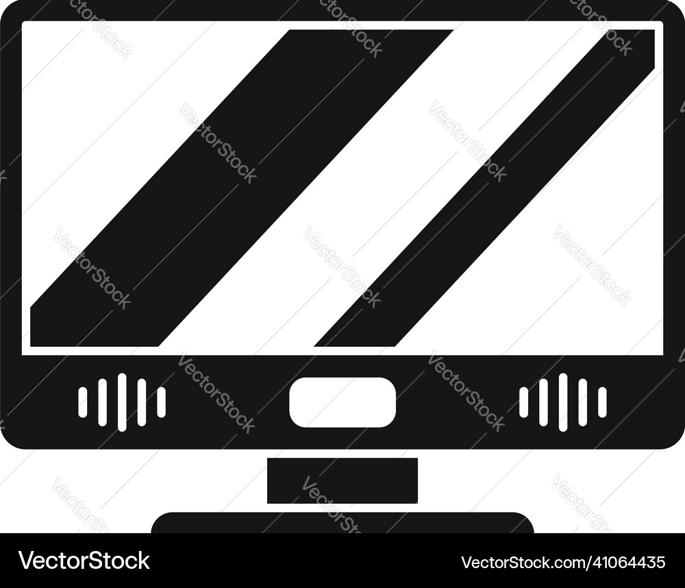 Mac monitor icon simple pc display Vector Image