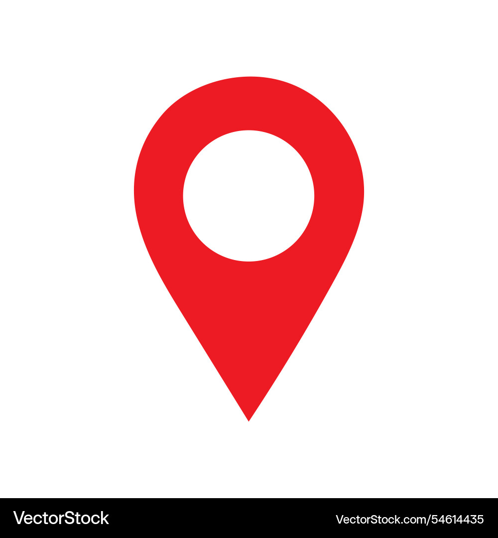 Pin point icon red map location pointer symbol Pin point icon red map location pointer symbol Vector Image