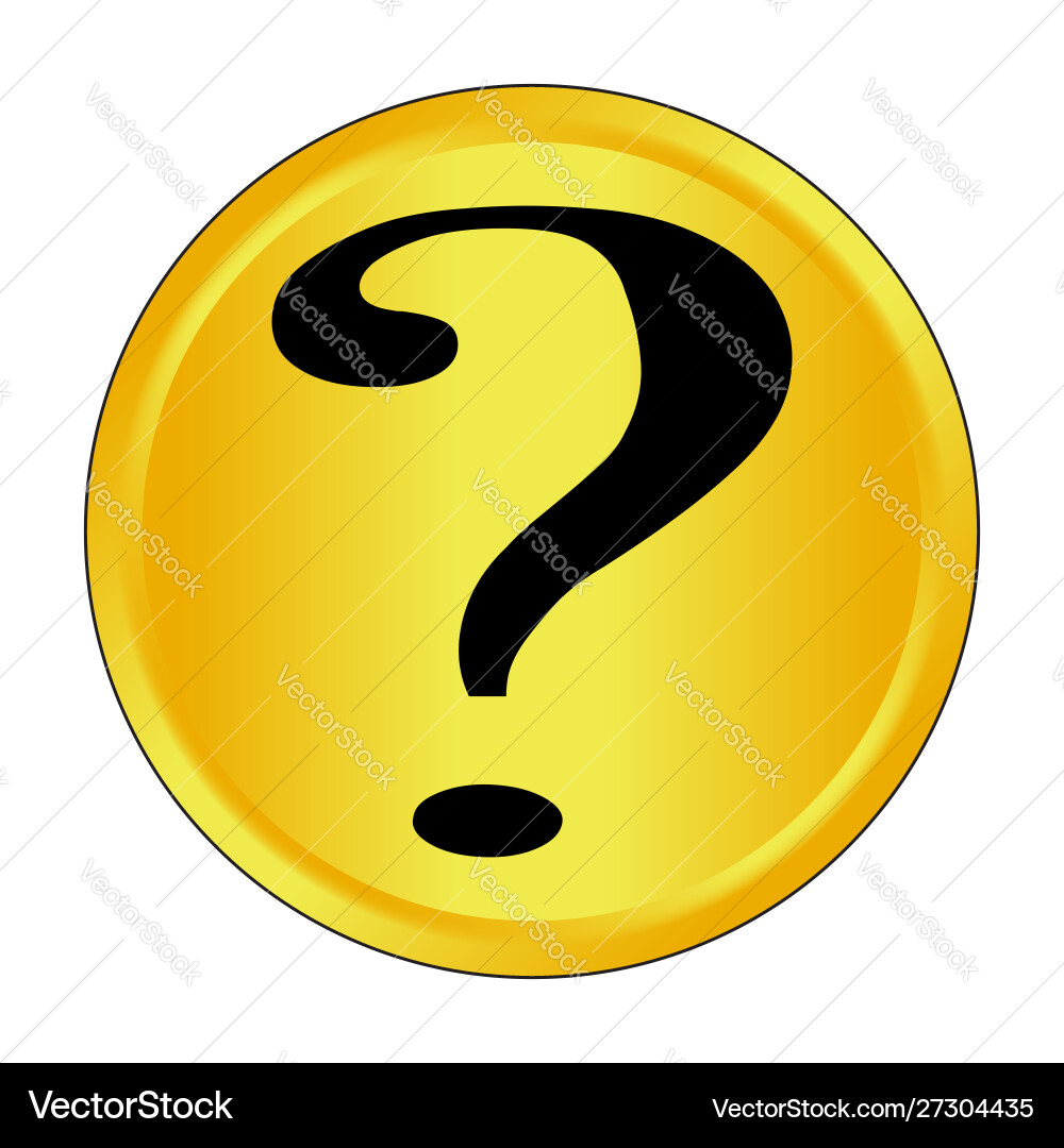 Question mark button Vector Image