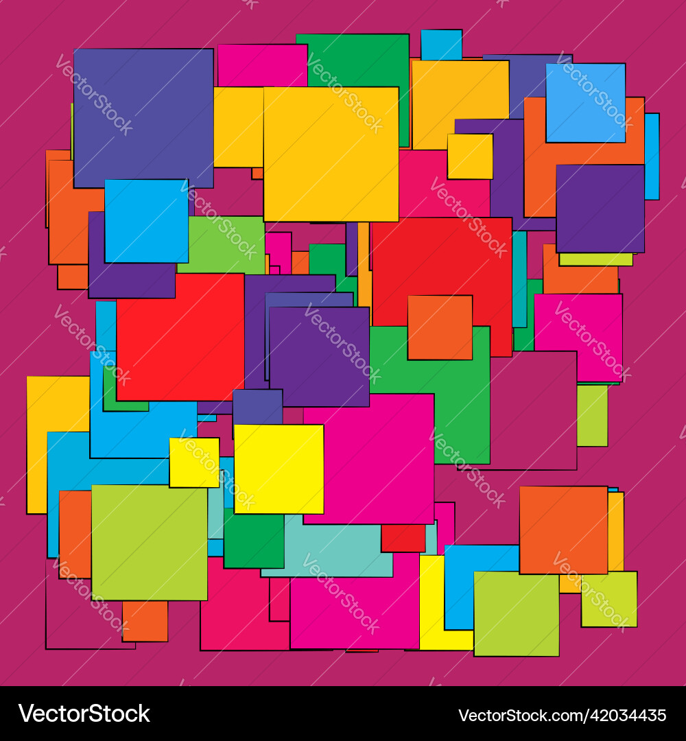 Random scattered squares pattern texture element vector image
