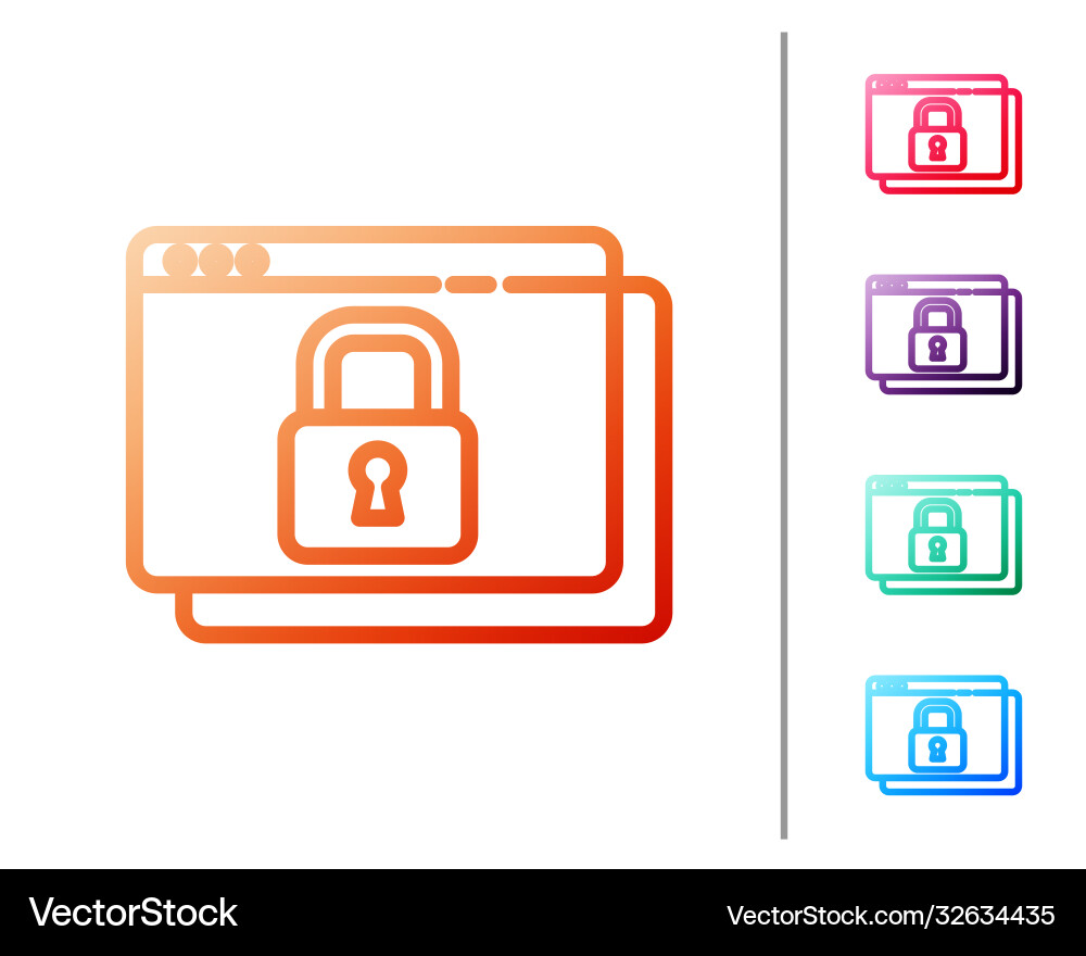 Red line secure your site with https ssl icon Vector Image