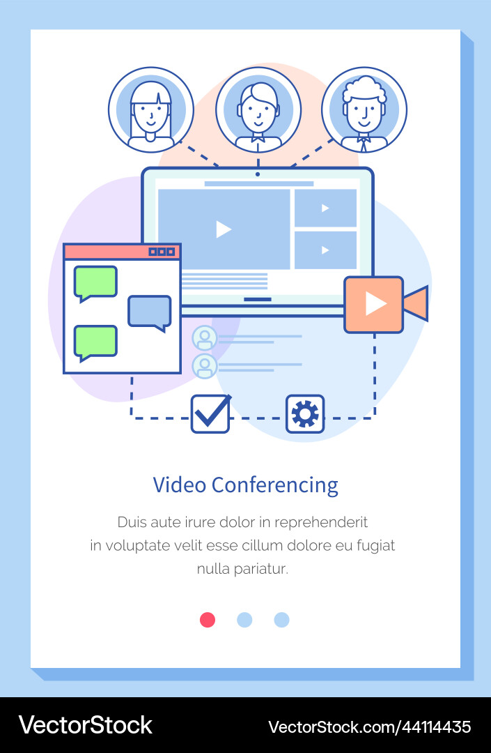 Remote communication program on monitor virtual Remote communication program on monitor virtual vector image