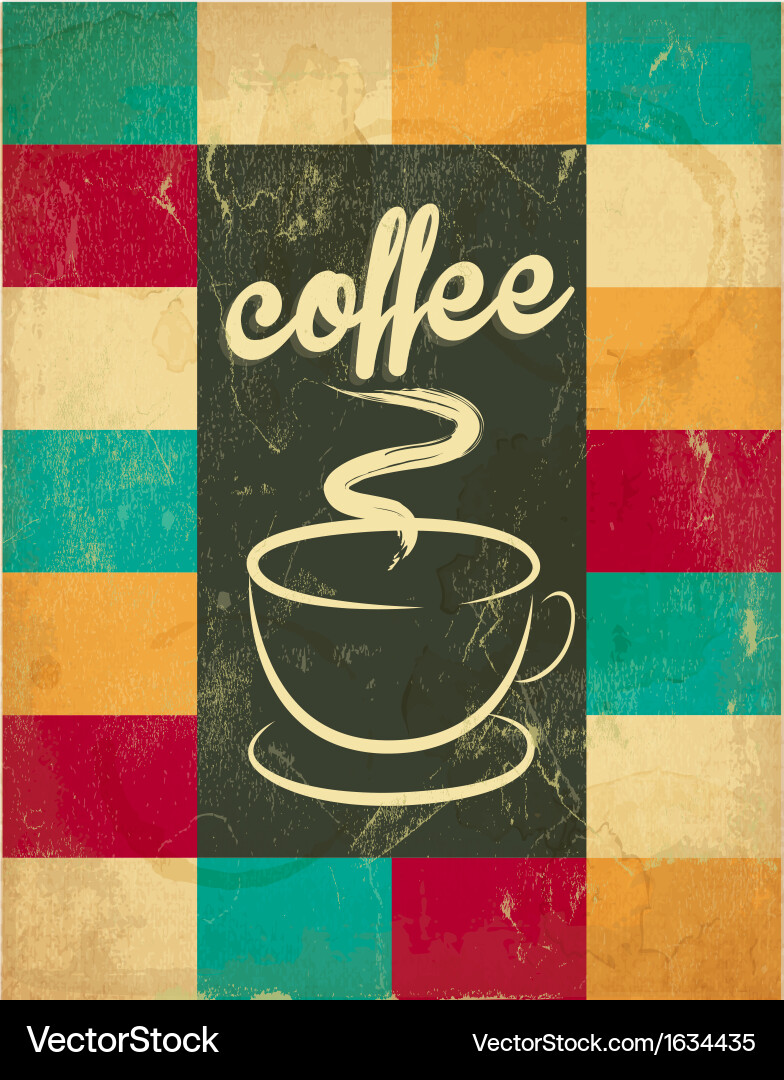 Retro Coffee Pattern Background Vector Image