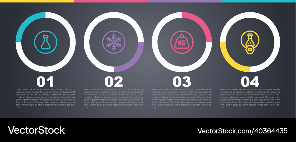 Set line test tube and flask snowflake weight Set line test tube and flask snowflake weight vector image
