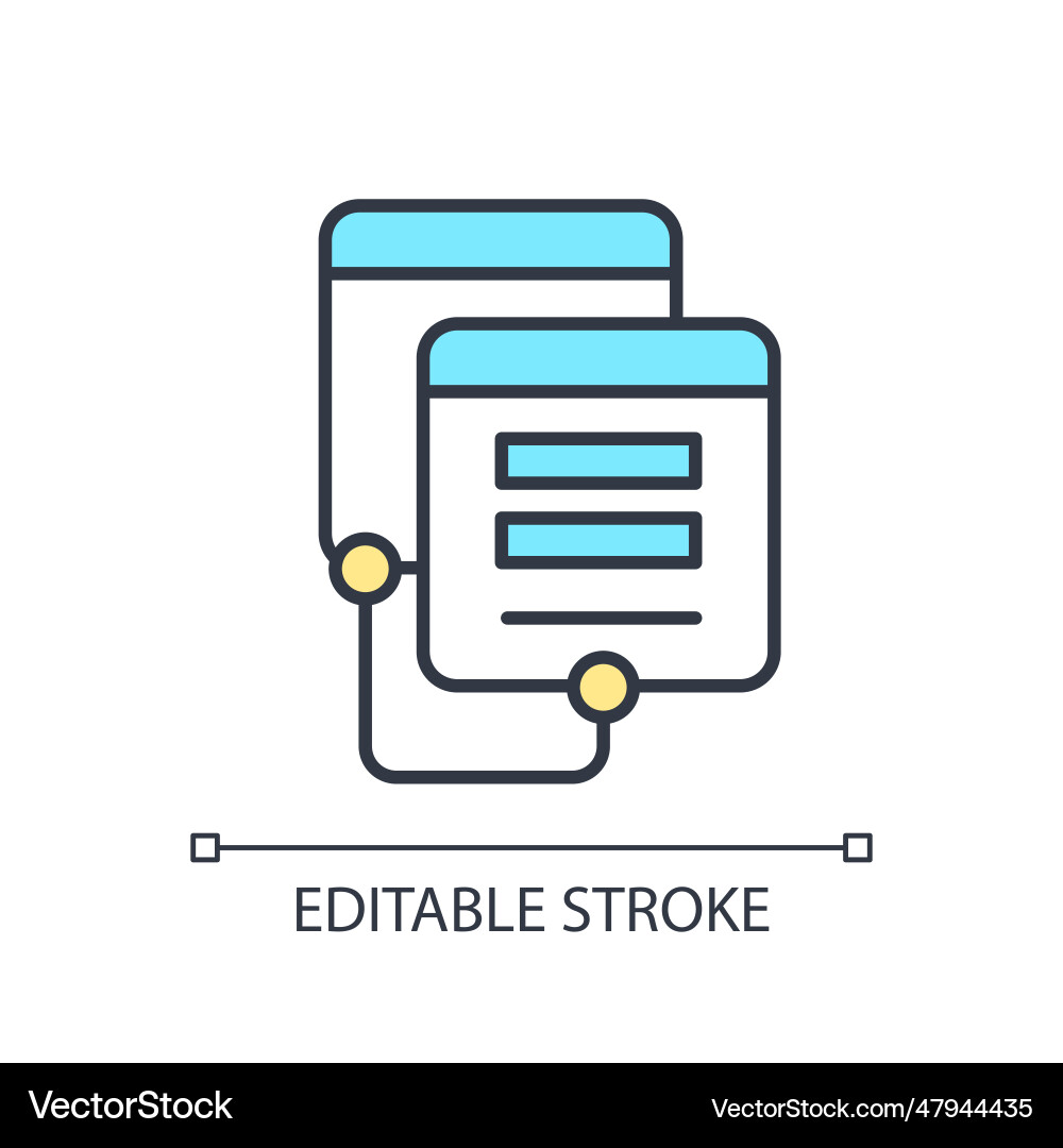 Thin line application programming interface icon Thin line application programming interface icon vector image